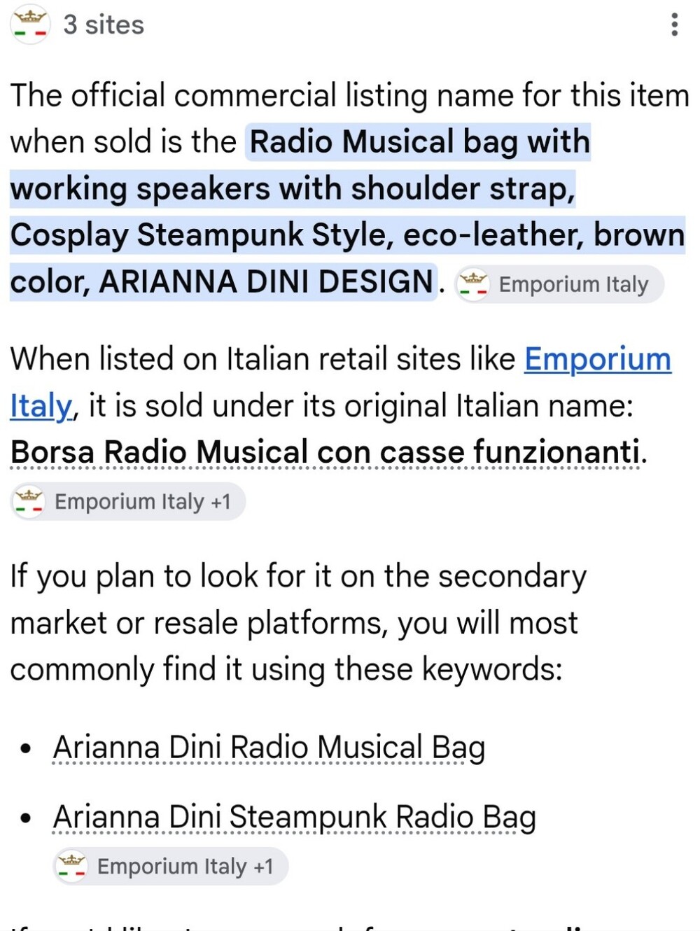 Borsa Radio Musical Con Casse Funzionanti - Picture 15 of 16